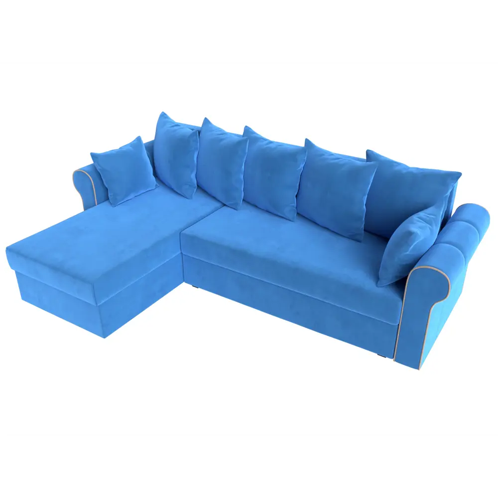 Фото 5 Диван Лига Диванов Рейн 112575L 233x90x141 см велюр цвет голубой Фото 5 Диван Лига Диванов Рейн 112575L 233x90x141 см велюр цвет голубой