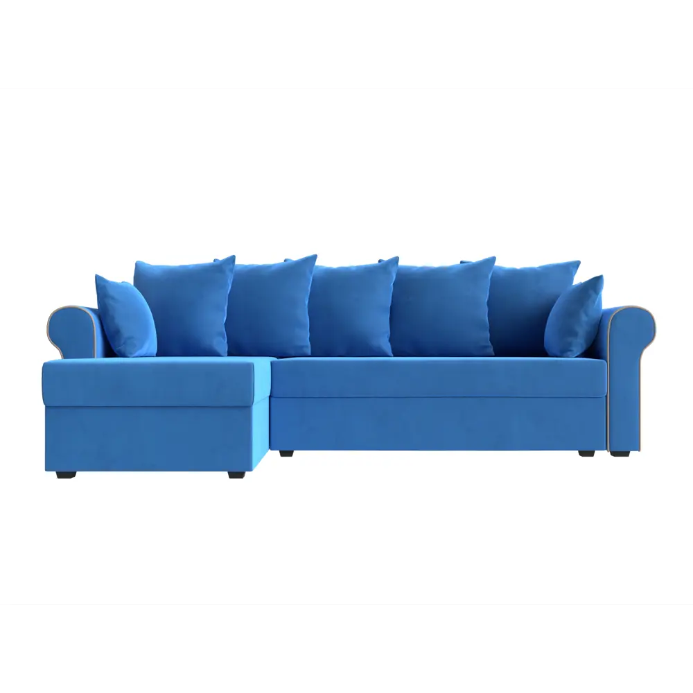 Фото 2 Диван Лига Диванов Рейн 112575L 233x90x141 см велюр цвет голубой