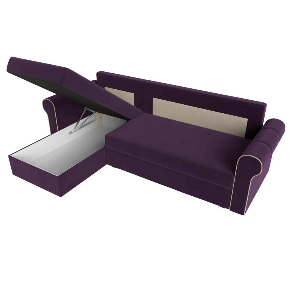 Фото 8 Диван Лига Диванов Рейн 112579L 233x90x141 см велюр цвет фиолетовый Фото 8 Диван Лига Диванов Рейн 112579L 233x90x141 см велюр цвет фиолетовый