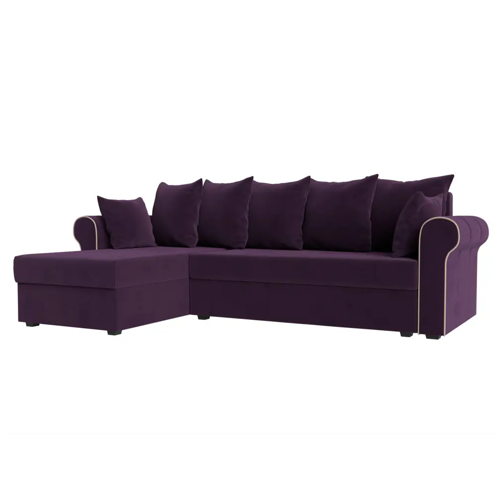 Фото Диван Лига Диванов Рейн 112579L 233x90x141 см велюр цвет фиолетовый Фото Диван Лига Диванов Рейн 112579L 233x90x141 см велюр цвет фиолетовый