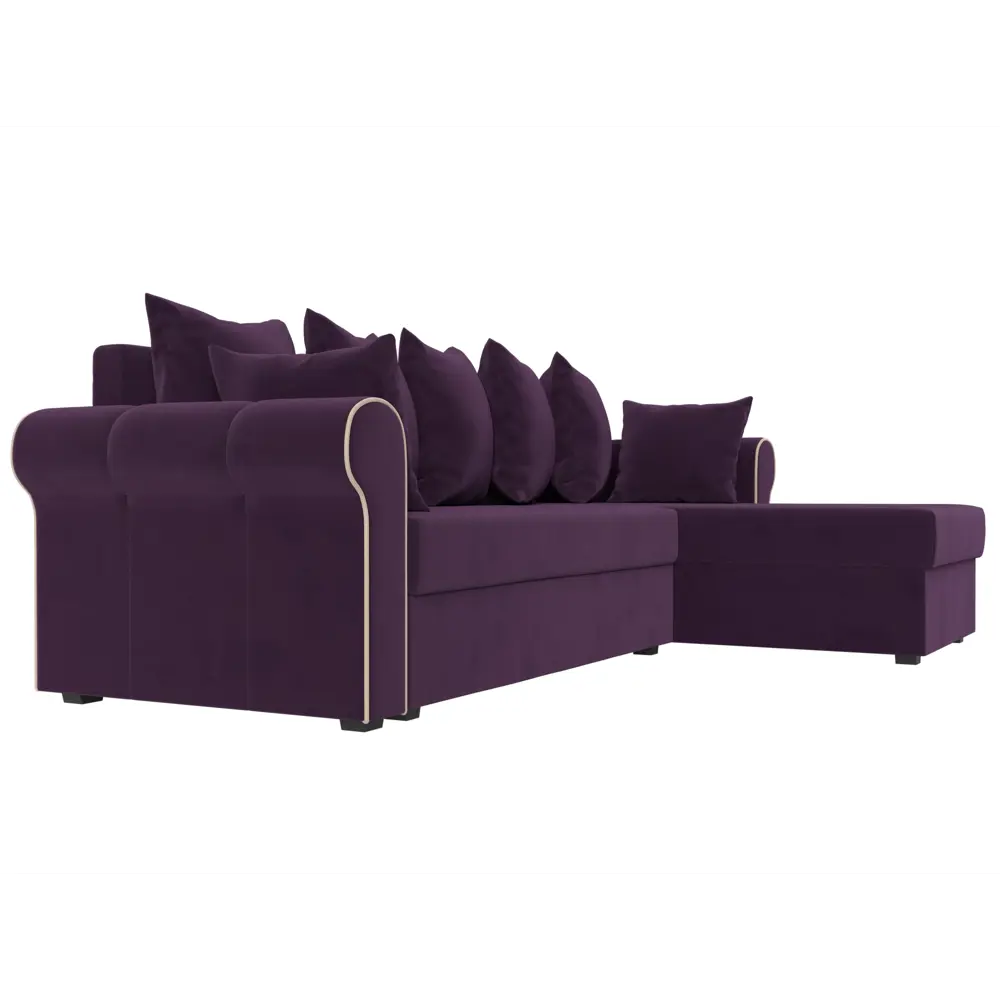 Фото 3 Диван Лига Диванов Рейн 112579 233x90x141 см велюр цвет фиолетовый Фото 3 Диван Лига Диванов Рейн 112579 233x90x141 см велюр цвет фиолетовый