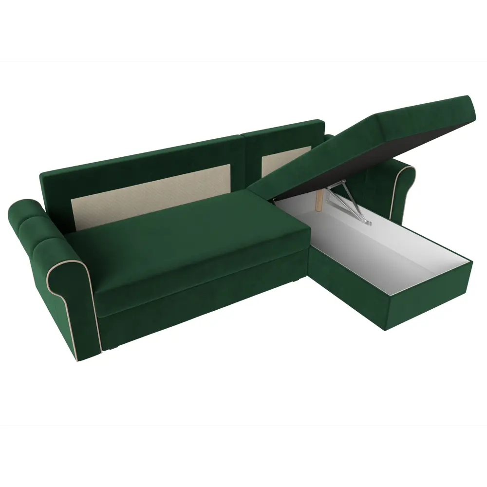 Фото 8 Диван Лига Диванов Рейн 112576 233x90x141 см велюр цвет зеленый Фото 8 Диван Лига Диванов Рейн 112576 233x90x141 см велюр цвет зеленый