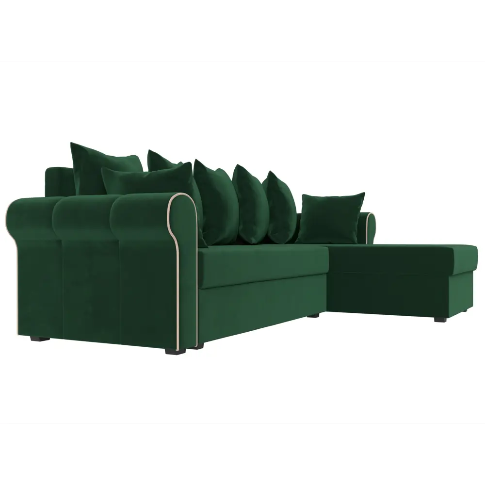 Фото 3 Диван Лига Диванов Рейн 112576 233x90x141 см велюр цвет зеленый Фото 3 Диван Лига Диванов Рейн 112576 233x90x141 см велюр цвет зеленый