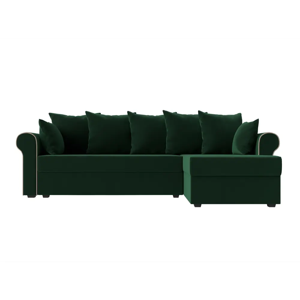 Фото 2 Диван Лига Диванов Рейн 112576 233x90x141 см велюр цвет зеленый