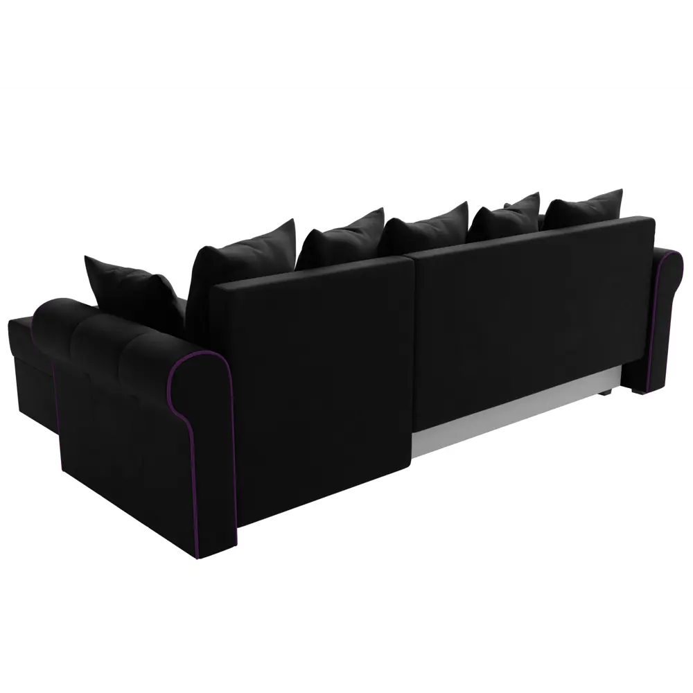 Фото 9 Диван Лига Диванов Рейн 112589 233x90x141 см микровельвет цвет черный Фото 9 Диван Лига Диванов Рейн 112589 233x90x141 см микровельвет цвет черный