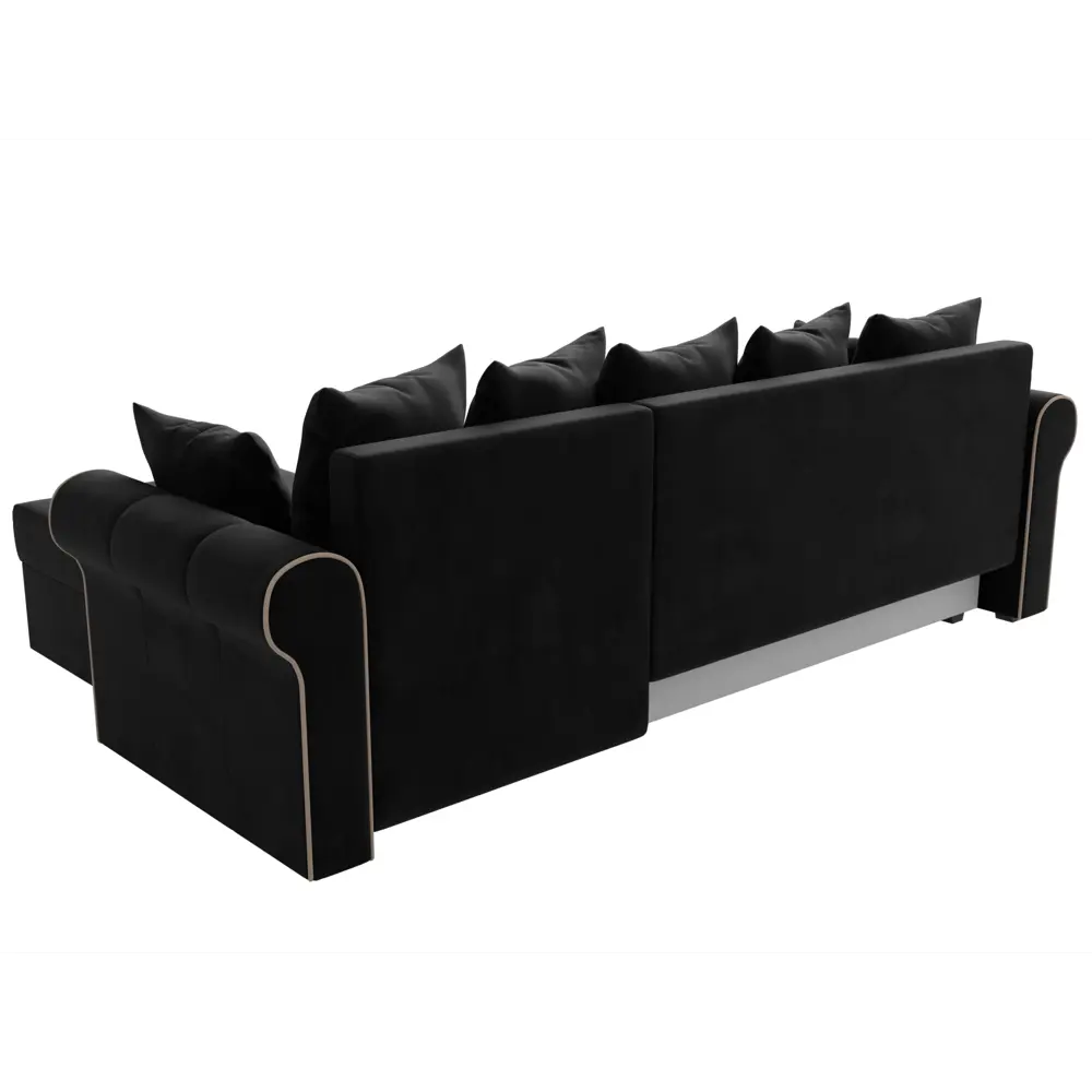 Фото 9 Диван Лига Диванов Рейн 112580 233x90x141 см велюр цвет черный Фото 9 Диван Лига Диванов Рейн 112580 233x90x141 см велюр цвет черный