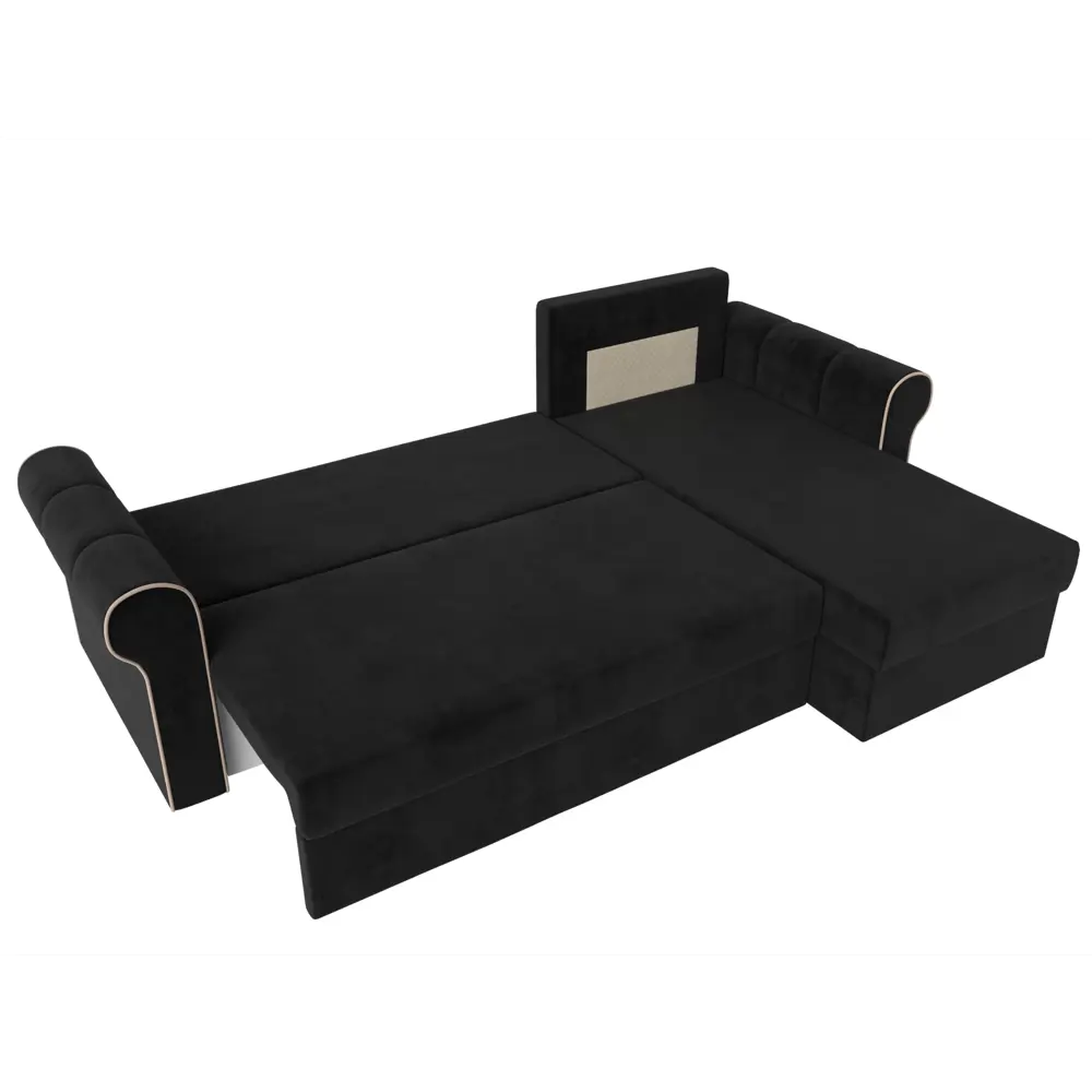 Фото 7 Диван Лига Диванов Рейн 112580 233x90x141 см велюр цвет черный Фото 7 Диван Лига Диванов Рейн 112580 233x90x141 см велюр цвет черный