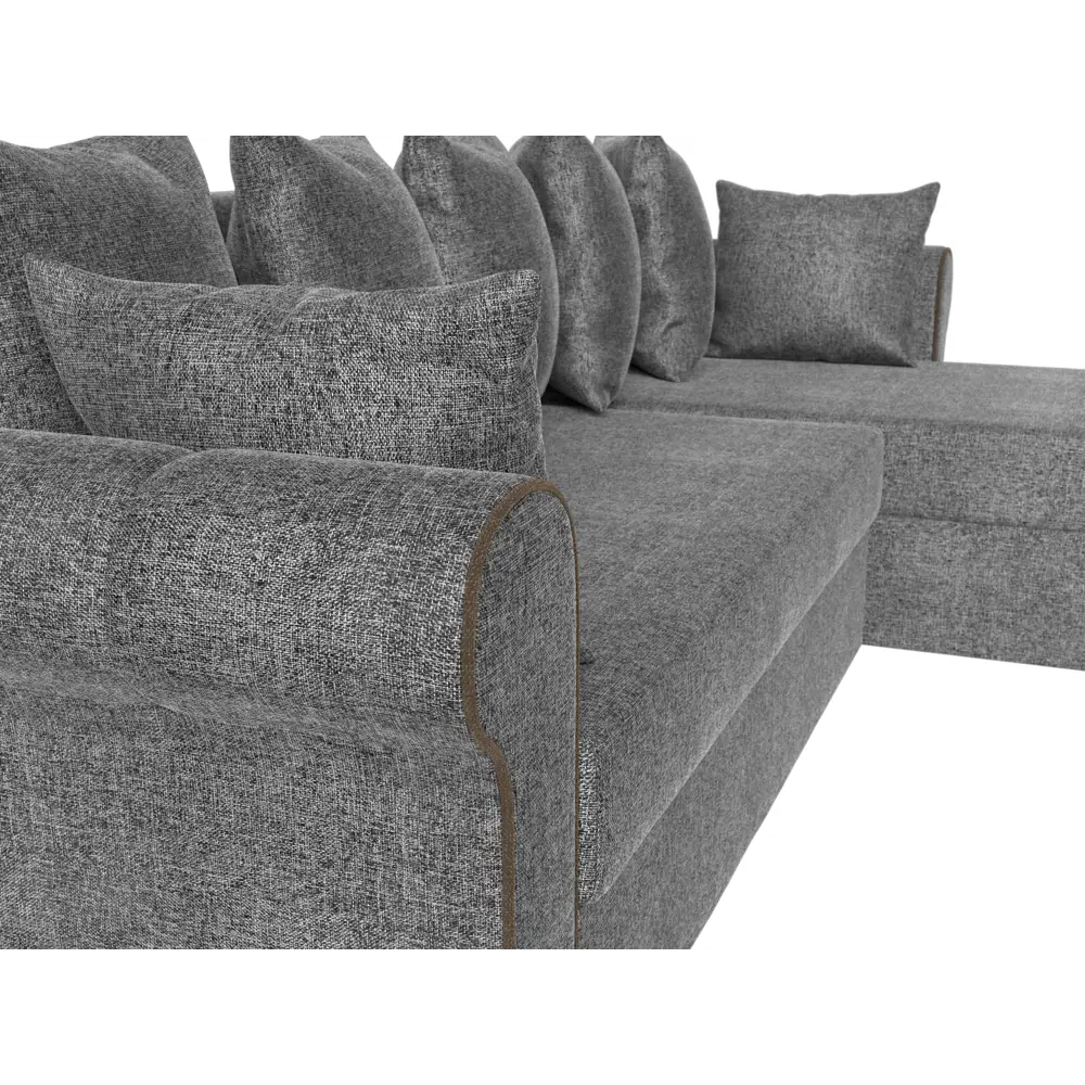 Фото 4 Диван Лига Диванов Рейн 112595 233x90x141 см рогожка цвет серый/коричневый Фото 4 Диван Лига Диванов Рейн 112595 233x90x141 см рогожка цвет серый/коричневый