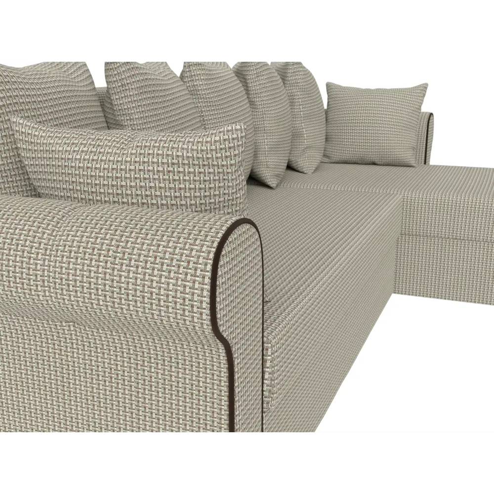 Фото 4 Диван Лига Диванов Рейн 112590 233x90x141 см рогожка цвет бежевый