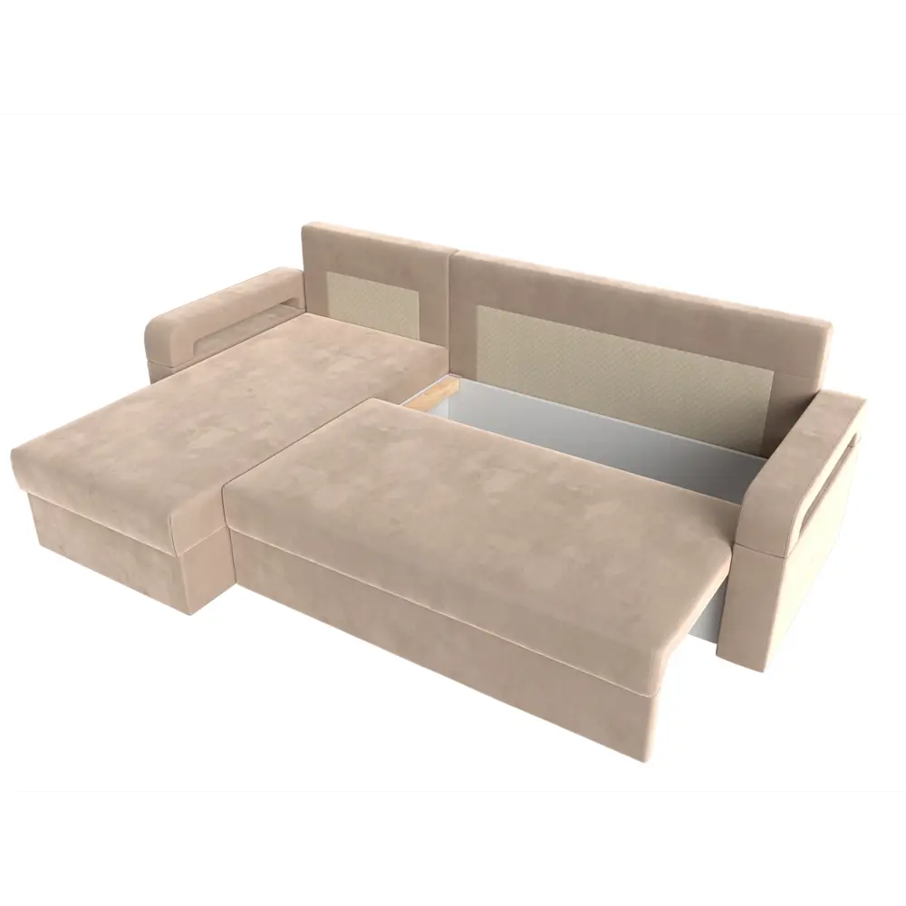 Фото 6 Диван Лига Диванов Гермес Лайт 112709L 231x90x141 см велюр цвет бежевый Фото 6 Диван Лига Диванов Гермес Лайт 112709L 231x90x141 см велюр цвет бежевый