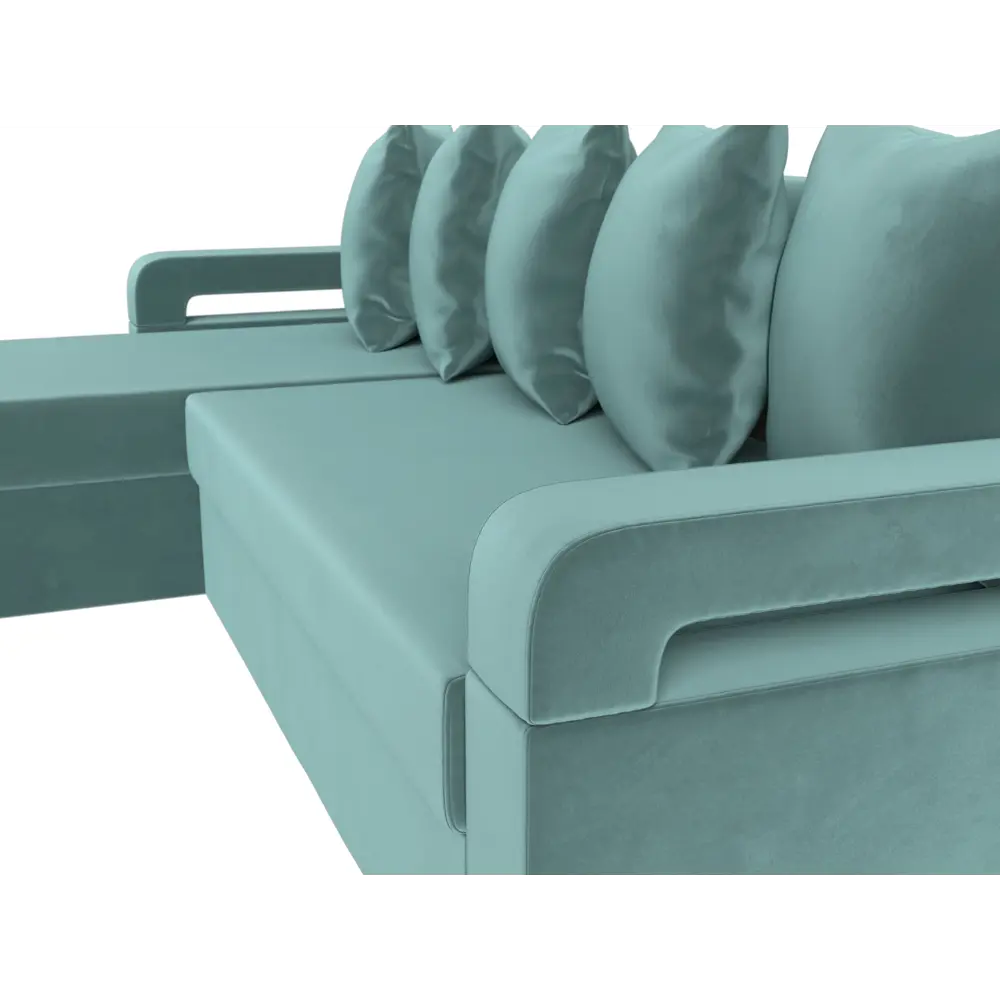 Фото 4 Диван Лига Диванов Гермес Лайт 112710L 231x90x141 см велюр цвет бирюзовый Фото 4 Диван Лига Диванов Гермес Лайт 112710L 231x90x141 см велюр цвет бирюзовый