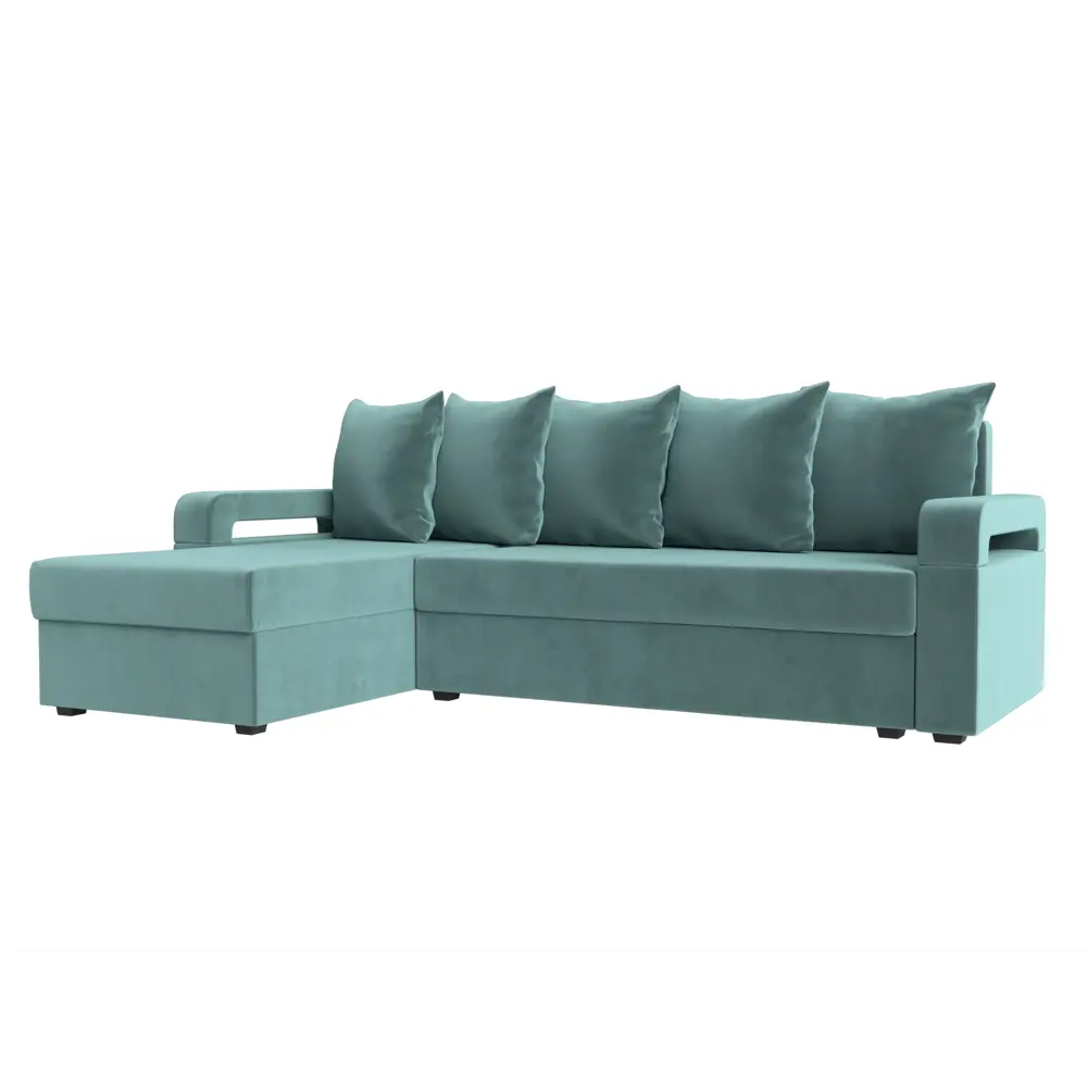 Фото Диван Лига Диванов Гермес Лайт 112710L 231x90x141 см велюр цвет бирюзовый Фото Диван Лига Диванов Гермес Лайт 112710L 231x90x141 см велюр цвет бирюзовый