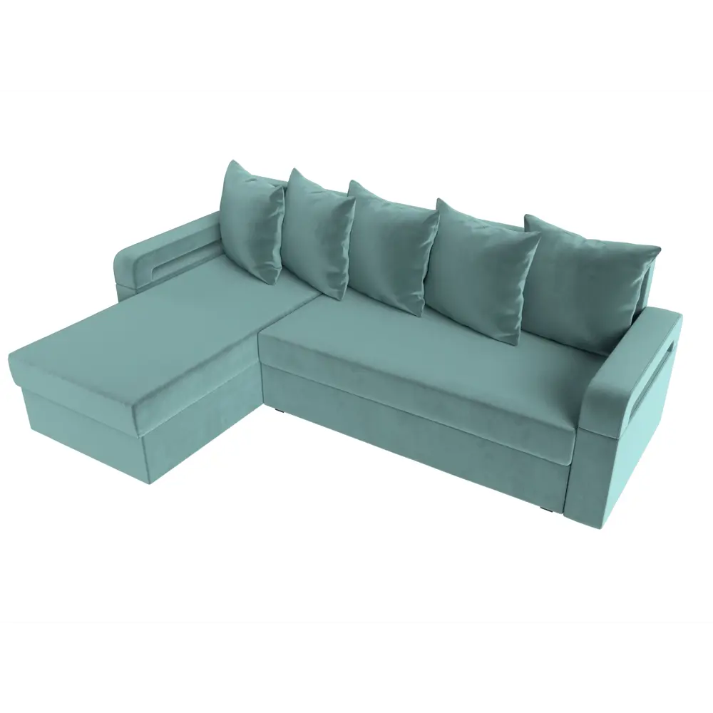 Фото 5 Диван Лига Диванов Гермес Лайт 112710L 231x90x141 см велюр цвет бирюзовый Фото 5 Диван Лига Диванов Гермес Лайт 112710L 231x90x141 см велюр цвет бирюзовый