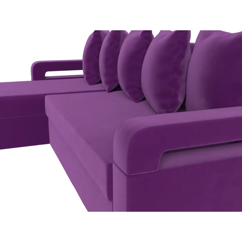 Фото 4 Диван Лига Диванов Гермес Лайт 112724L 231x90x141 см микровельвет цвет фиолетовый Фото 4 Диван Лига Диванов Гермес Лайт 112724L 231x90x141 см микровельвет цвет фиолетовый