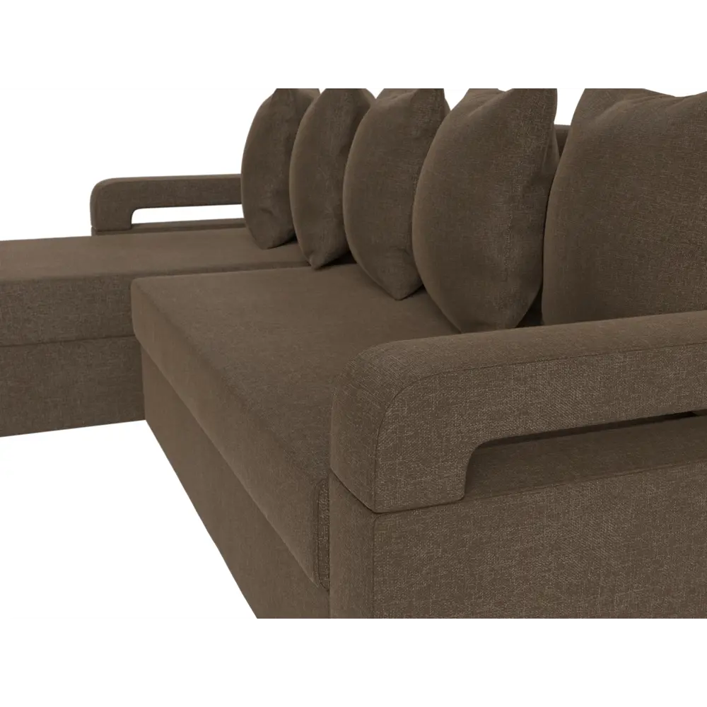 Фото 4 Диван Лига Диванов Гермес Лайт 112729L 231x90x141 см рогожка цвет коричневый Фото 4 Диван Лига Диванов Гермес Лайт 112729L 231x90x141 см рогожка цвет коричневый