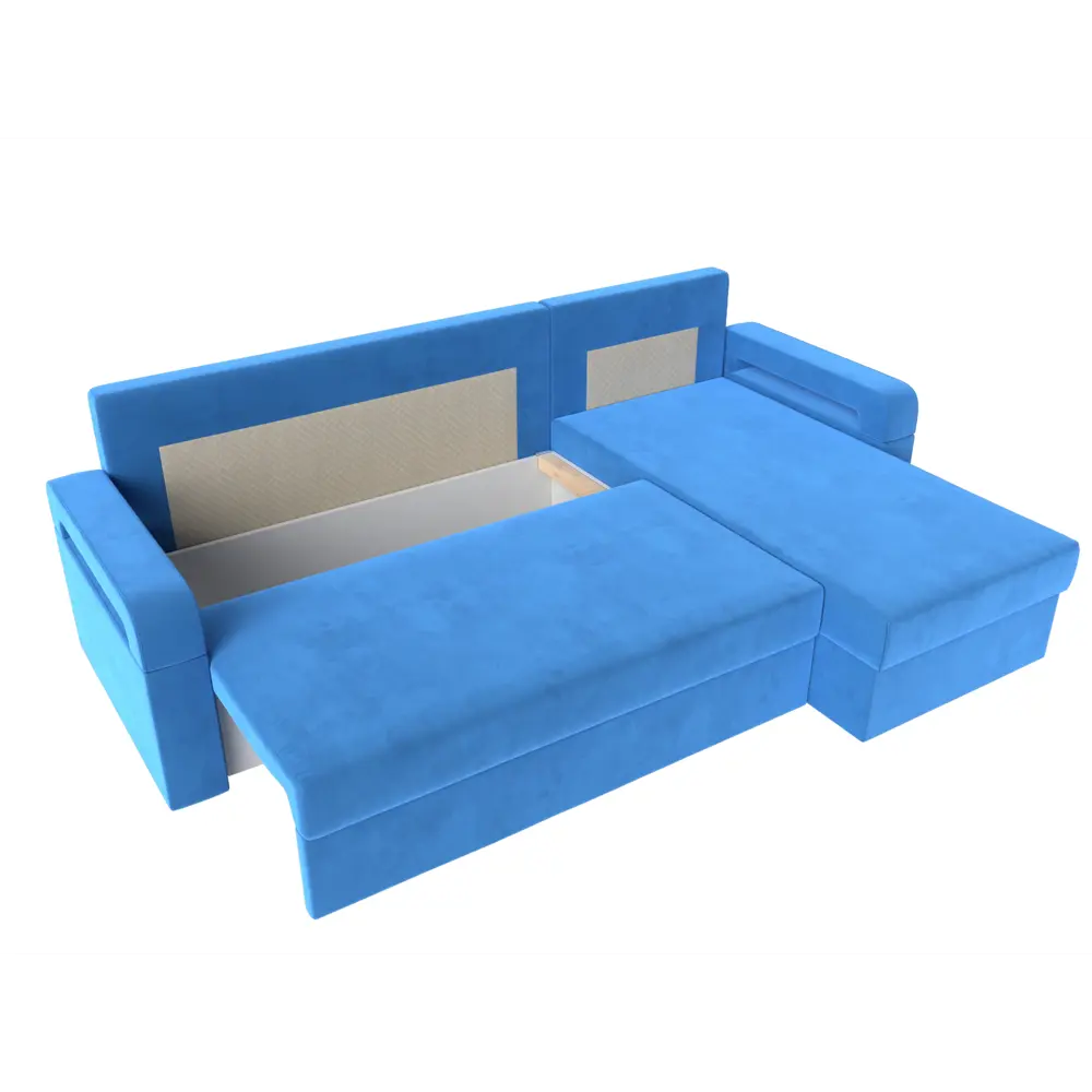 Фото 6 Диван Лига Диванов Гермес Лайт 112711 231x90x141 см велюр цвет голубой Фото 6 Диван Лига Диванов Гермес Лайт 112711 231x90x141 см велюр цвет голубой