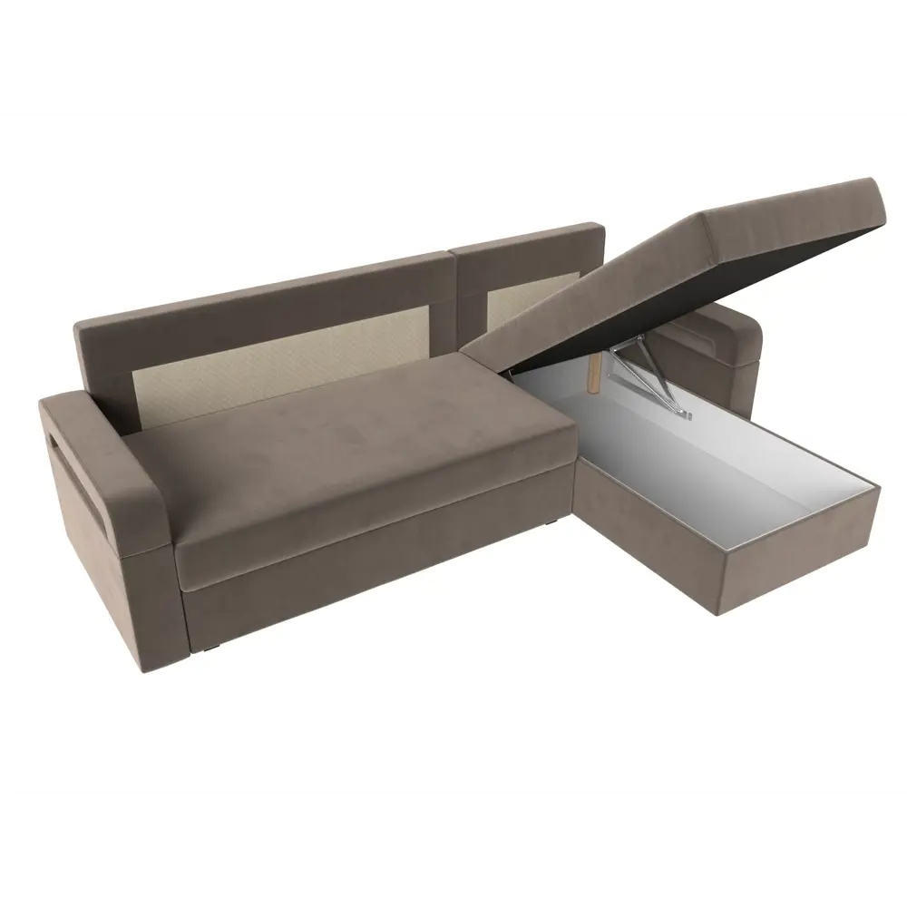 Фото 8 Диван Лига Диванов Гермес Лайт 112713 231x90x141 см велюр цвет коричневый Фото 8 Диван Лига Диванов Гермес Лайт 112713 231x90x141 см велюр цвет коричневый