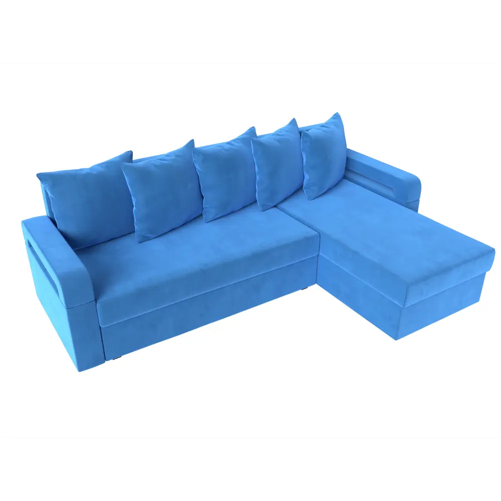 Фото 5 Диван Лига Диванов Гермес Лайт 112711 231x90x141 см велюр цвет голубой Фото 5 Диван Лига Диванов Гермес Лайт 112711 231x90x141 см велюр цвет голубой