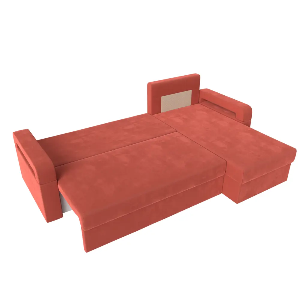 Фото 7 Диван Лига Диванов Гермес Лайт 112721 231x90x141 см микровельвет цвет коралловый Фото 7 Диван Лига Диванов Гермес Лайт 112721 231x90x141 см микровельвет цвет коралловый