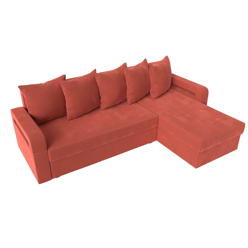Фото 5 Диван Лига Диванов Гермес Лайт 112721 231x90x141 см микровельвет цвет коралловый Фото 5 Диван Лига Диванов Гермес Лайт 112721 231x90x141 см микровельвет цвет коралловый
