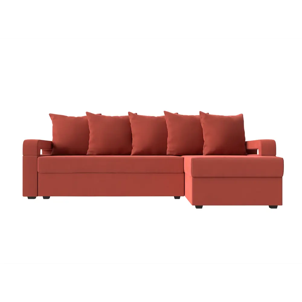 Фото 2 Диван Лига Диванов Гермес Лайт 112721 231x90x141 см микровельвет цвет коралловый Фото 2 Диван Лига Диванов Гермес Лайт 112721 231x90x141 см микровельвет цвет коралловый