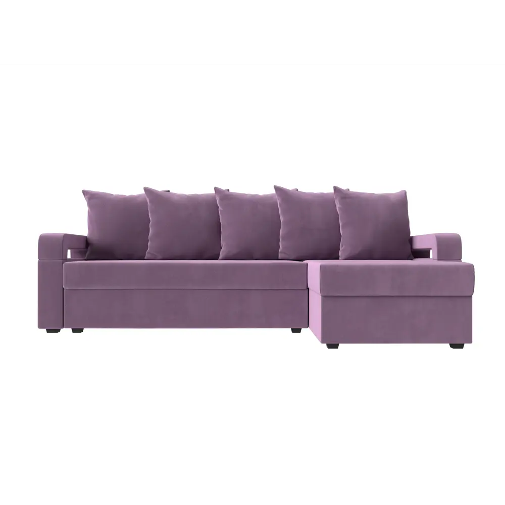 Фото 2 Диван Лига Диванов Гермес Лайт 112723 231x90x141 см микровельвет цвет сиреневый
