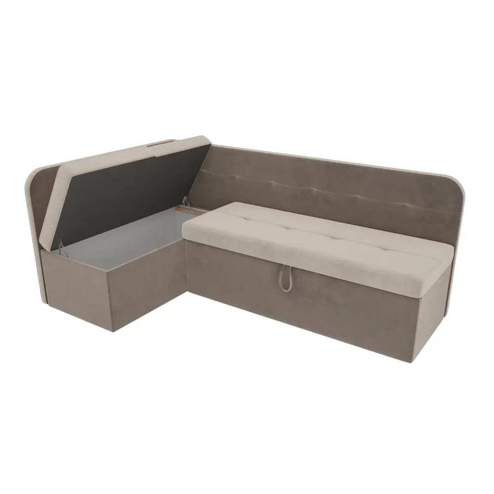 Фото 5 Диван Лига Диванов Форест 107076L 199x82x127 см велюр цвет бежевый/коричневый Фото 5 Диван Лига Диванов Форест 107076L 199x82x127 см велюр цвет бежевый/коричневый