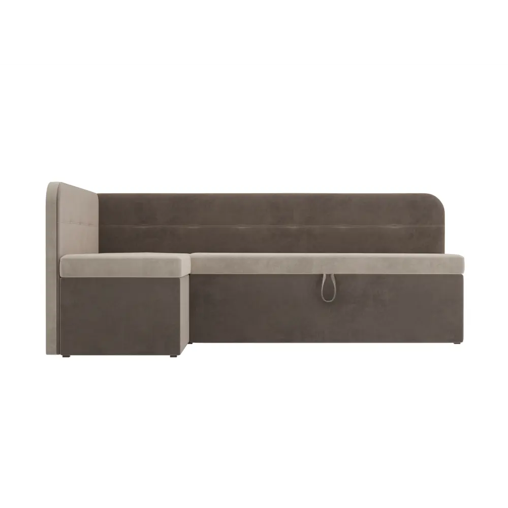 Фото 4 Диван Лига Диванов Форест 107076L 199x82x127 см велюр цвет бежевый/коричневый Фото 4 Диван Лига Диванов Форест 107076L 199x82x127 см велюр цвет бежевый/коричневый