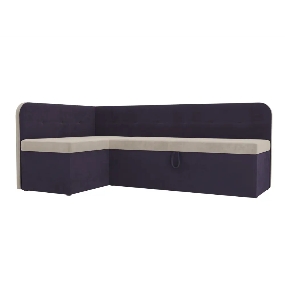 Фото Диван Лига Диванов Форест 107078L 199x82x127 см велюр цвет бежевый/фиолетовый Фото Диван Лига Диванов Форест 107078L 199x82x127 см велюр цвет бежевый/фиолетовый