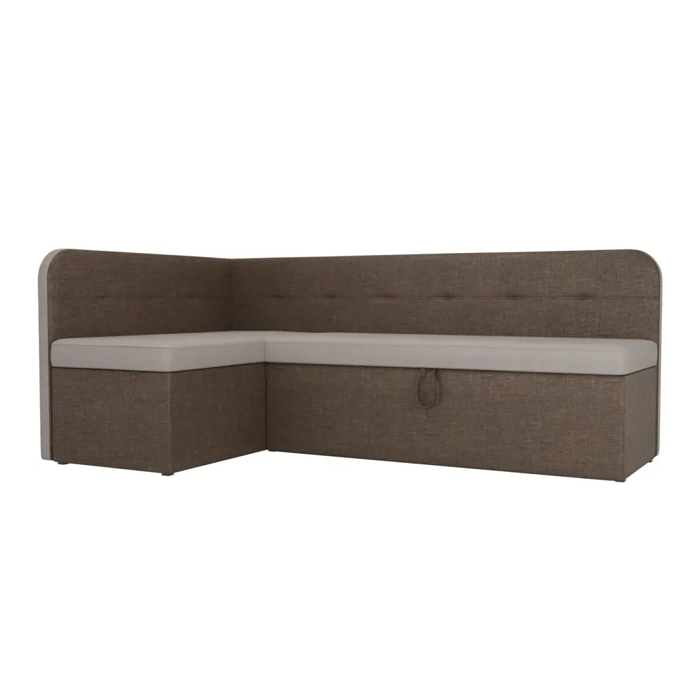 Фото Диван Лига Диванов Форест 107091L 199x82x127 см рогожка цвет бежевый/коричневый Фото Диван Лига Диванов Форест 107091L 199x82x127 см рогожка цвет бежевый/коричневый