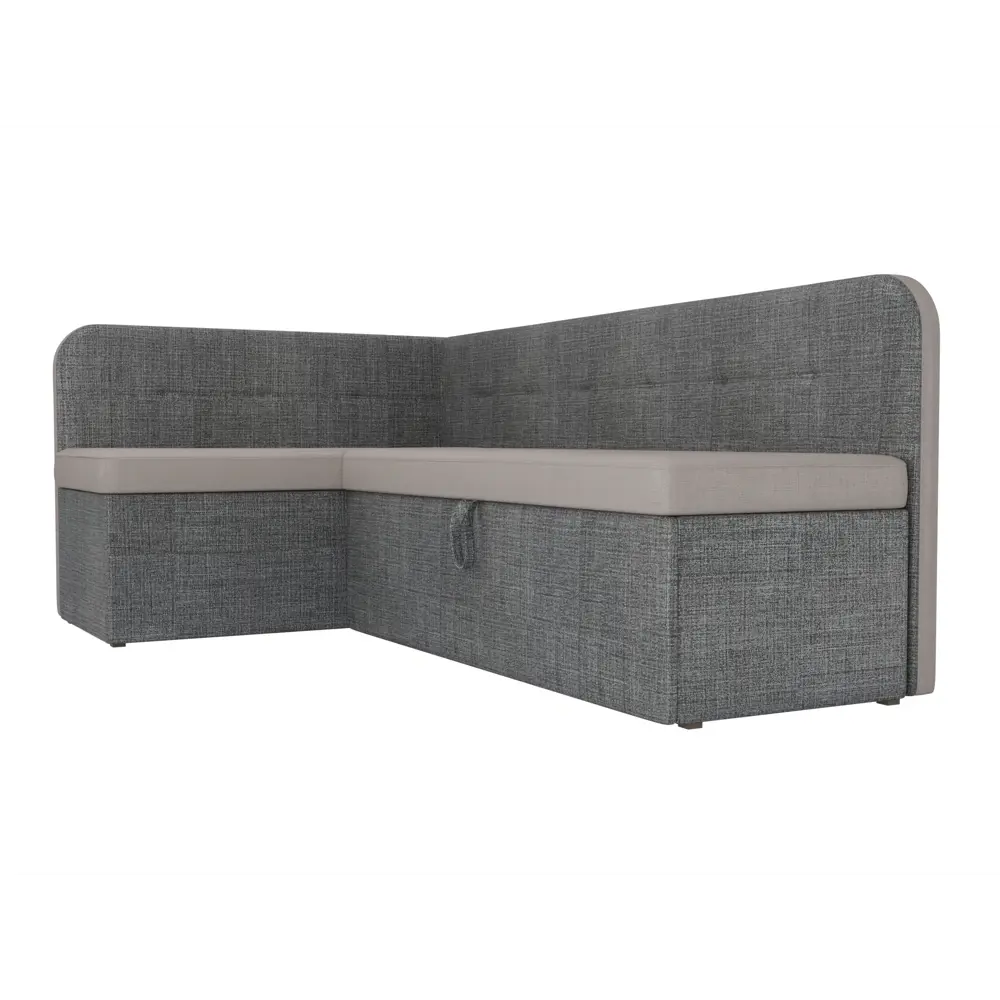 Фото 3 Диван Лига Диванов Форест 107092L 199x82x127 см рогожка цвет серый/бежевый