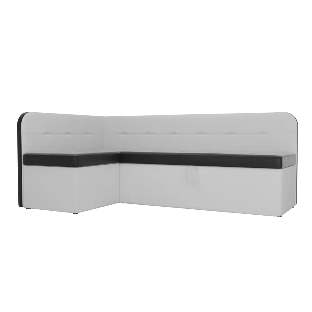 Фото Диван Лига Диванов Форест 107100L 199x82x127 см экокожа цвет черный/белый Фото Диван Лига Диванов Форест 107100L 199x82x127 см экокожа цвет черный/белый