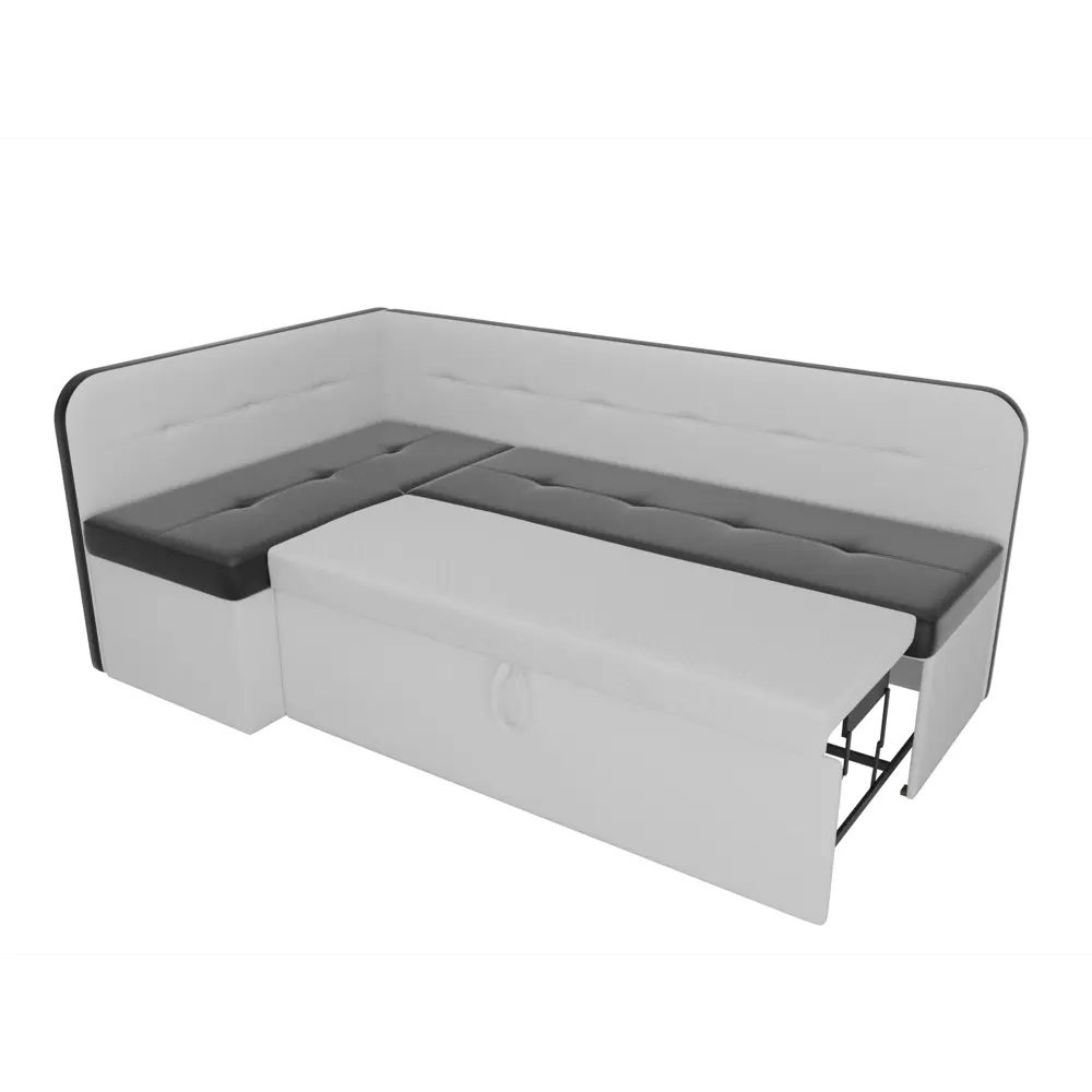 Фото 6 Диван Лига Диванов Форест 107100L 199x82x127 см экокожа цвет черный/белый Фото 6 Диван Лига Диванов Форест 107100L 199x82x127 см экокожа цвет черный/белый