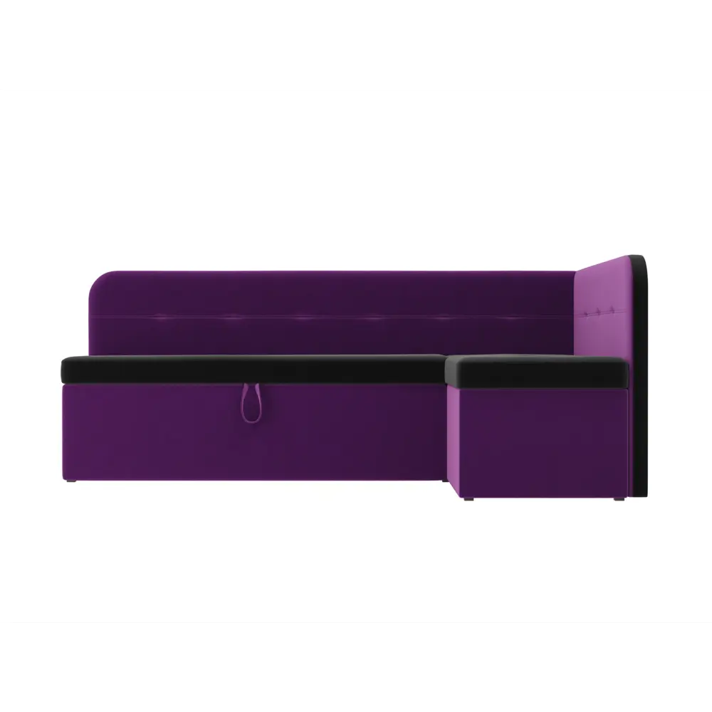 Фото 4 Диван Лига Диванов 107090 199x82x127 см микровельвет цвет черный Фото 4 Диван Лига Диванов 107090 199x82x127 см микровельвет цвет черный