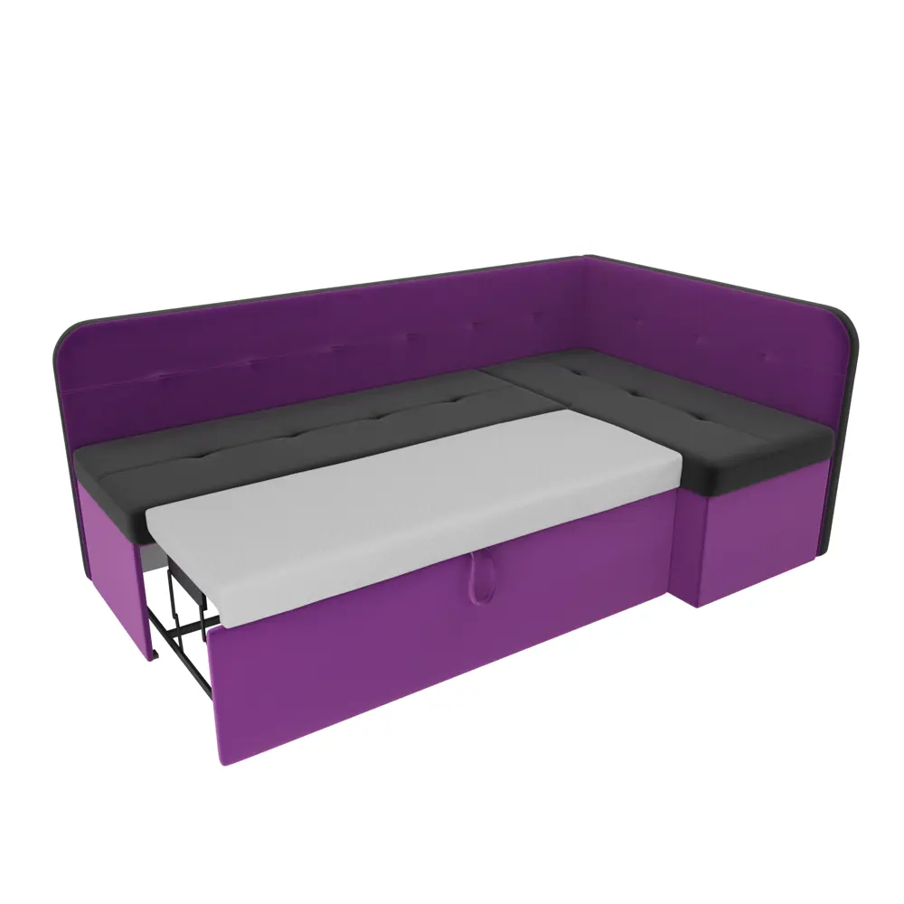 Фото 6 Диван Лига Диванов 107090 199x82x127 см микровельвет цвет черный Фото 6 Диван Лига Диванов 107090 199x82x127 см микровельвет цвет черный