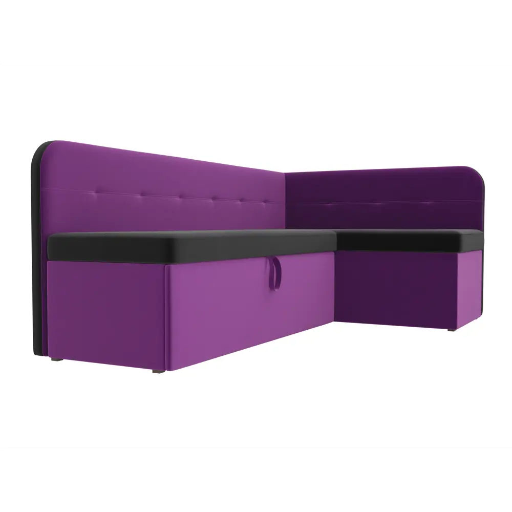 Фото 3 Диван Лига Диванов 107090 199x82x127 см микровельвет цвет черный Фото 3 Диван Лига Диванов 107090 199x82x127 см микровельвет цвет черный