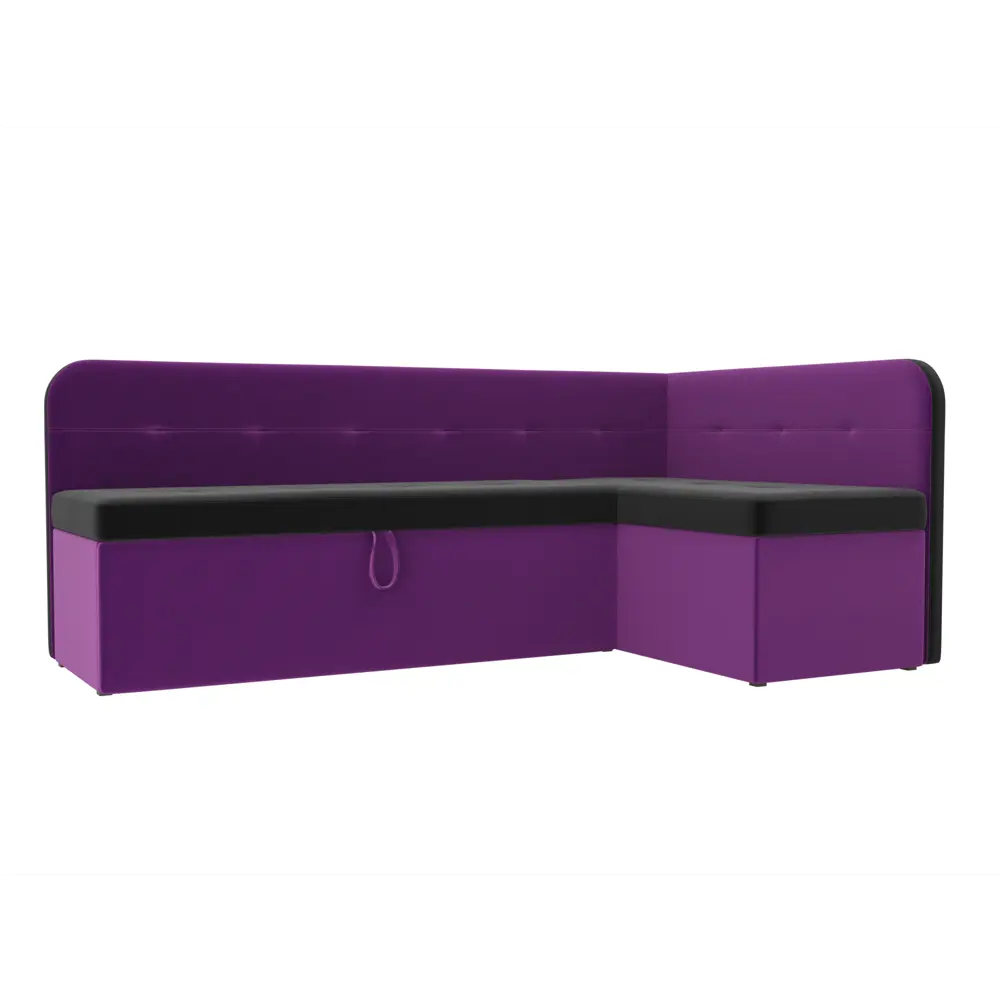 Фото Диван Лига Диванов 107090 199x82x127 см микровельвет цвет черный Фото Диван Лига Диванов 107090 199x82x127 см микровельвет цвет черный