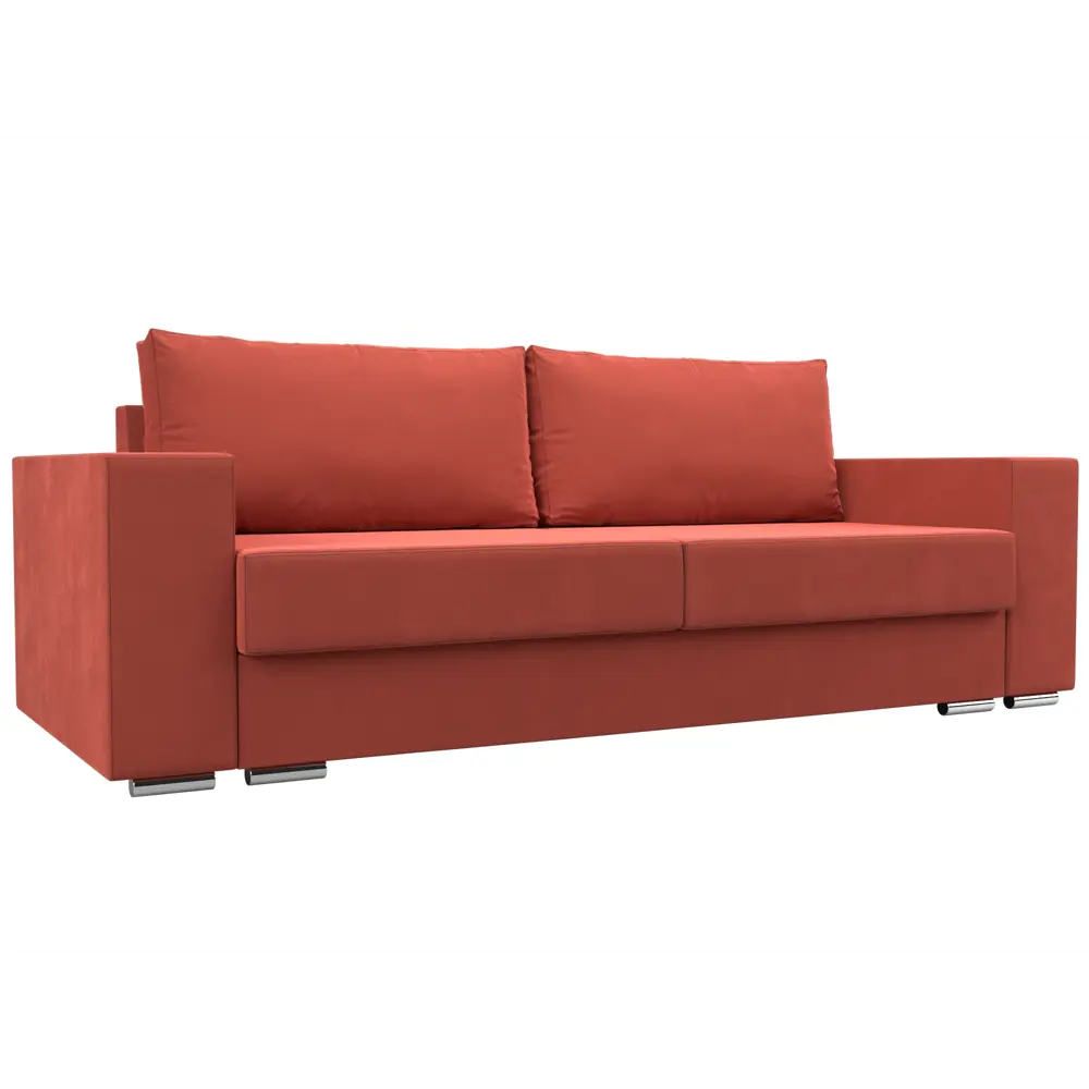 Фото Диван Лига Диванов Исланд 245x83x99 см микровельвет цвет коралловый Фото Диван Лига Диванов Исланд 245x83x99 см микровельвет цвет коралловый