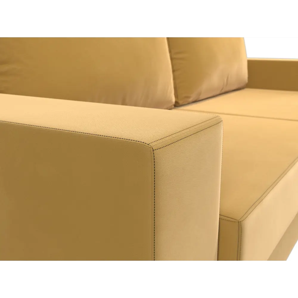 Фото 4 Диван Лига Диванов Исланд 245x83x99 см микровельвет цвет желтый