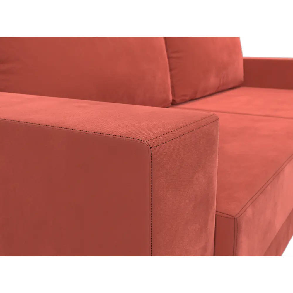 Фото 4 Диван Лига Диванов Исланд 245x83x99 см микровельвет цвет коралловый Фото 4 Диван Лига Диванов Исланд 245x83x99 см микровельвет цвет коралловый