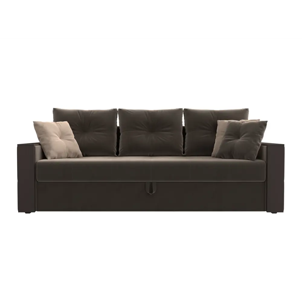 Фото 5 Диван Лига Диванов Валенсия 225x85x97 см велюр цвет коричневый Фото 5 Диван Лига Диванов Валенсия 225x85x97 см велюр цвет коричневый