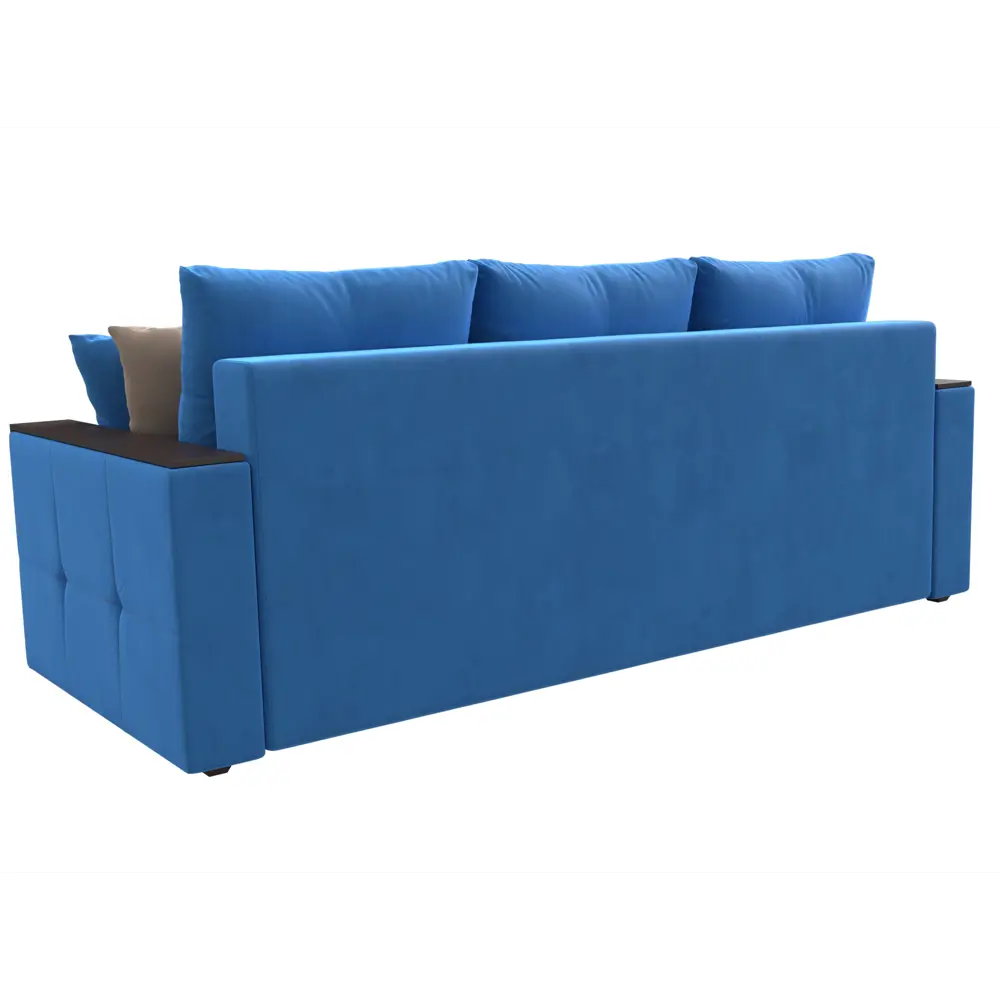 Фото 6 Диван Лига Диванов Валенсия 225x85x97 см велюр цвет голубой