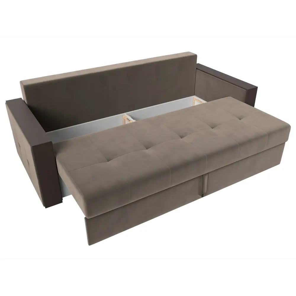 Фото 8 Диван Лига Диванов Валенсия 225x85x97 см велюр цвет коричневый Фото 8 Диван Лига Диванов Валенсия 225x85x97 см велюр цвет коричневый