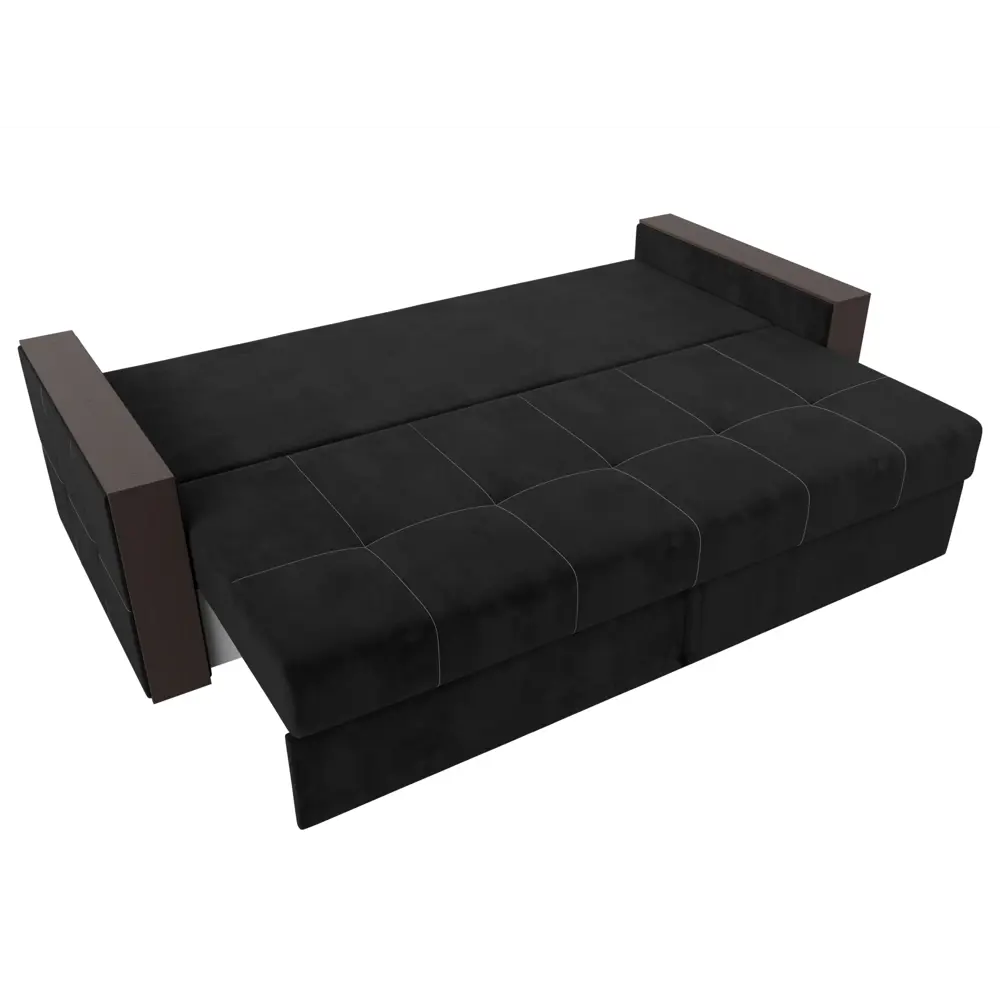 Фото 7 Диван Лига Диванов Валенсия 225x85x97 см велюр цвет черный Фото 7 Диван Лига Диванов Валенсия 225x85x97 см велюр цвет черный