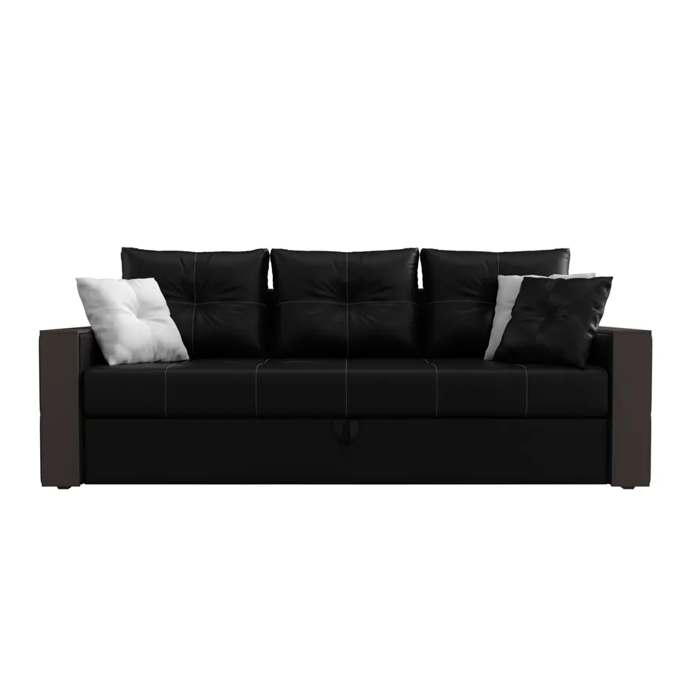 Фото 5 Диван Лига Диванов Валенсия 225x85x97 см искусственная кожа цвет черный