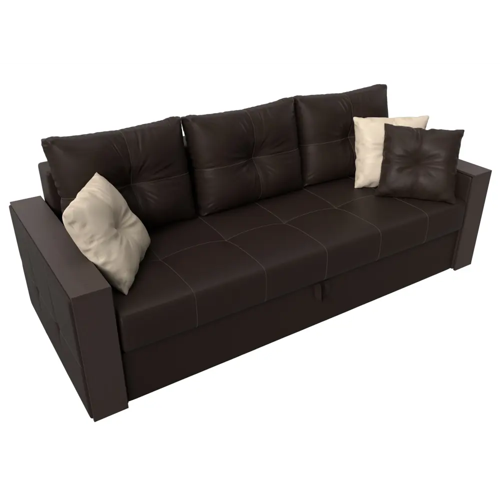 Фото 2 Диван Лига Диванов Валенсия 225x85x97 см искусственная кожа цвет коричневый Фото 2 Диван Лига Диванов Валенсия 225x85x97 см искусственная кожа цвет коричневый