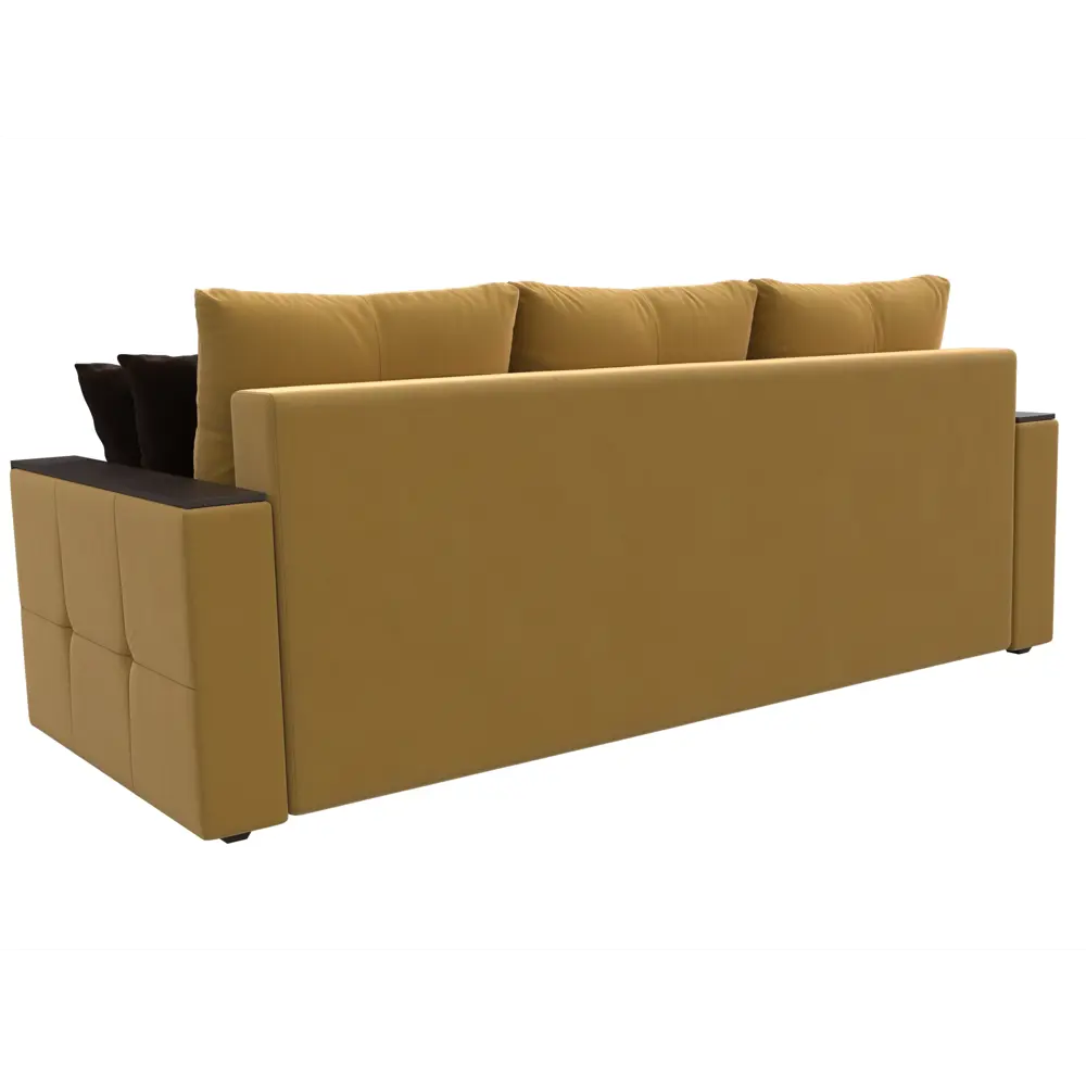 Фото 6 Диван Лига Диванов Валенсия 225x85x97 см микровельвет цвет желтый/коричневый Фото 6 Диван Лига Диванов Валенсия 225x85x97 см микровельвет цвет желтый/коричневый