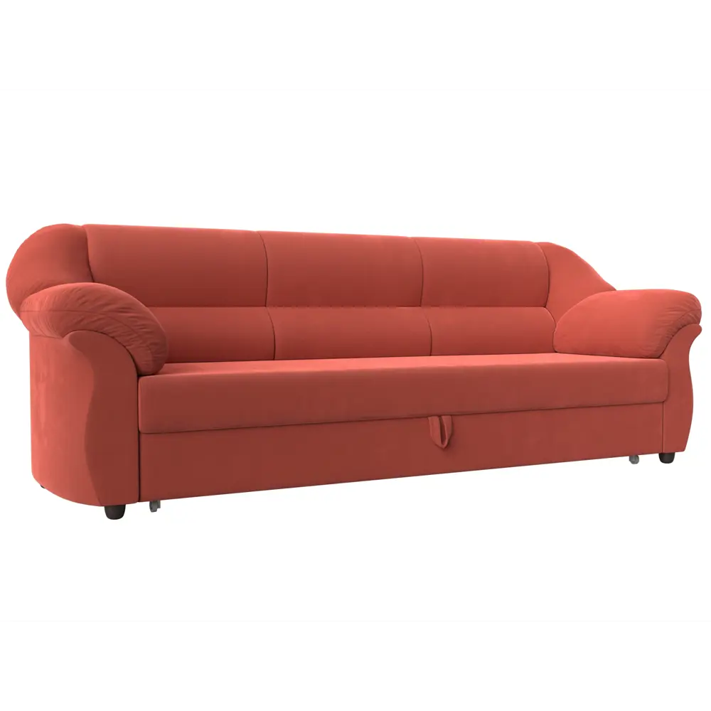 Фото Диван Лига Диванов Карнелла 237x92x91 см микровельвет цвет коралловый Фото Диван Лига Диванов Карнелла 237x92x91 см микровельвет цвет коралловый