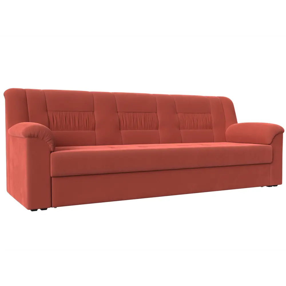 Фото Диван Лига Диванов Карелия 236x90x88 см микровельвет цвет коралловый Фото Диван Лига Диванов Карелия 236x90x88 см микровельвет цвет коралловый