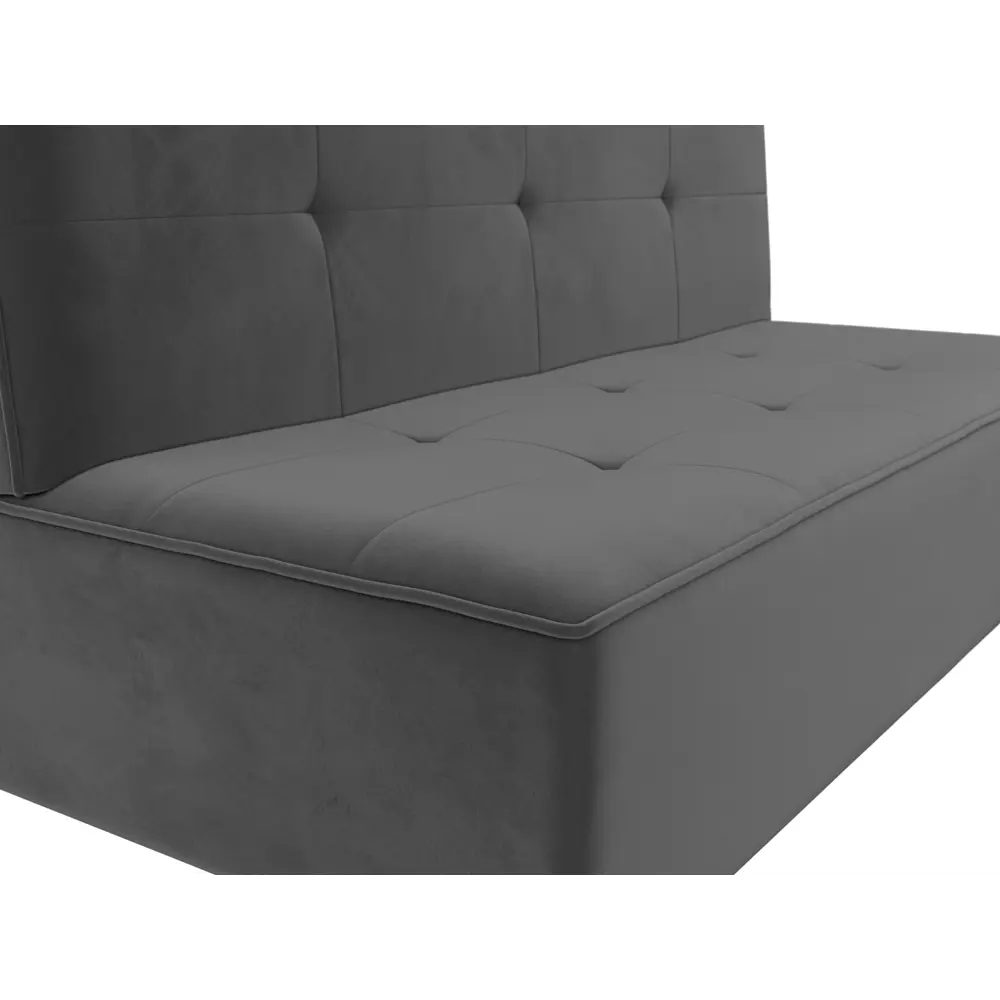 Фото 4 Диван Лига Диванов Зиммер 201x95x88 см велюр цвет серый